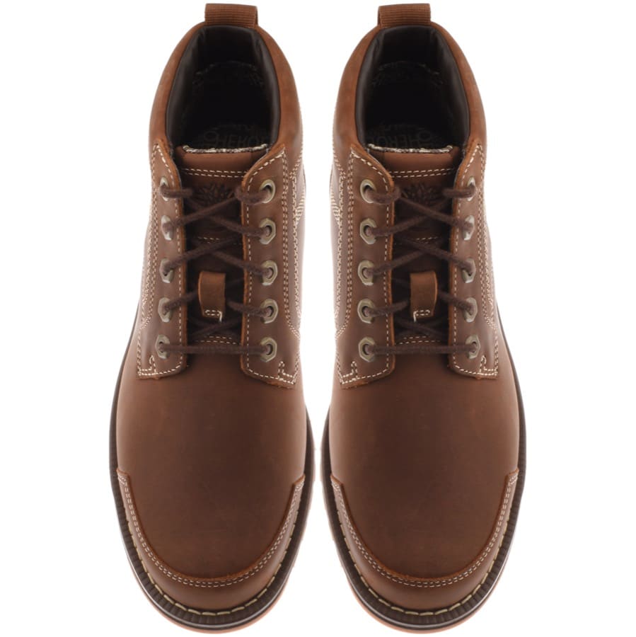 timberland dark brown larchmont 5 eye chukka boots
